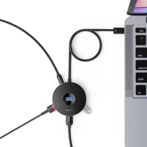 Airjoy Round Box Type-C to 4-Port USB 3.0 HUB Adapter