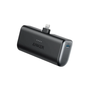 5,000mah Powerbank, 12w, Built-In Lightning Connector Black