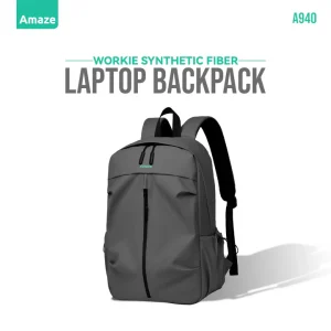 A940 Workie Synthetic Fiber Laptop Backpack – Grey – BIS
