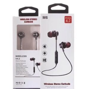 M6Wireless 4.2 Bluetooth Headset Sport Handsfree Stereo Earphone