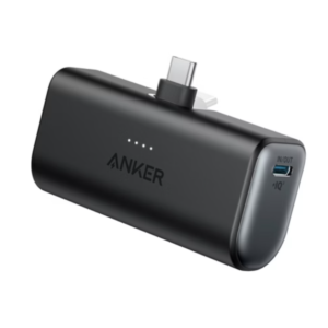 5,000mah Powerbank 22.5w, Built in Usb-C with Foldable Connector Black