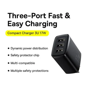 Compact Charger 3U 17W CN Black