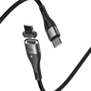 Zinc Magnetic Safe Fast Charging Data Cable Type-C To iPhone 20W 2m | Black