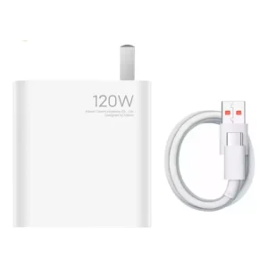 120W Charger Combo (Type-A) with A to C Cable 3Pin White