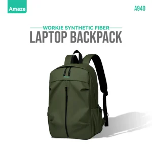 A940 Workie Synthetic Fiber Laptop Backpack – Green – BIS