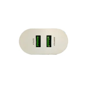 Taar3A Dual Port Fast Charging Adapter with Micro Cable