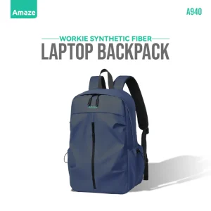 A940 Workie Synthetic Fiber Laptop Backpack – Blue – BIS