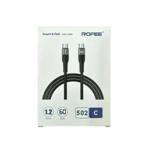 Smart & Fast Data Cable 60W 1.2m C2C Aluminum Alloy+TPE Cable 502-C Black