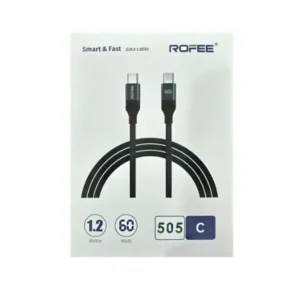 Smart & Fast Data Cable 60W 1.2m C.2C Aluminum Alloy+Braided Nylon Cable 505-C Black