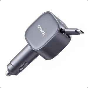 Nano Car Charger 75W Built-In Retractable Usb-C Cable – Grey – A2738HA2 – OP