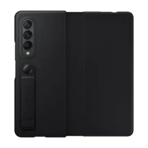 Galaxy Z Fold 3 Leather Flip Cover 5G Black