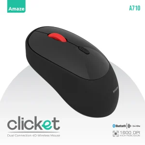 A710 Clicket Dual Wireless Mouse – Black – BIS