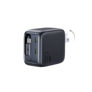 EnerCore CJ11 Fast Charger with Retractable Cable 3C 67W