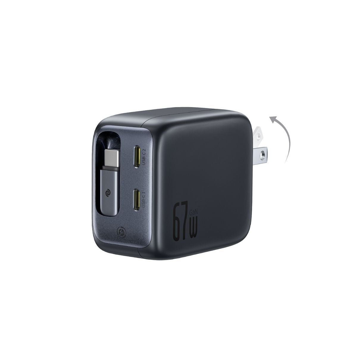 EnerCore CJ11 Fast Charger with Retractable Cable 3C 67W
