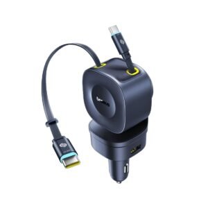 PrimeTrip VR2 Max Car Charger with Retractable Cable 3C+U 240W