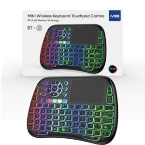 M9BLUETOOTH MINI WIRELESS KEYBOARD 7 BACKLIT 2.4G AIR MOUSE REMOTE TOUCHPAD