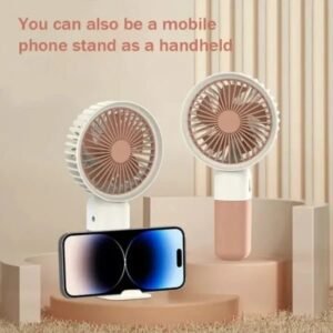 Rechargeable& Portable Handheld Fan with USB Charging and Mobile Phone Stand